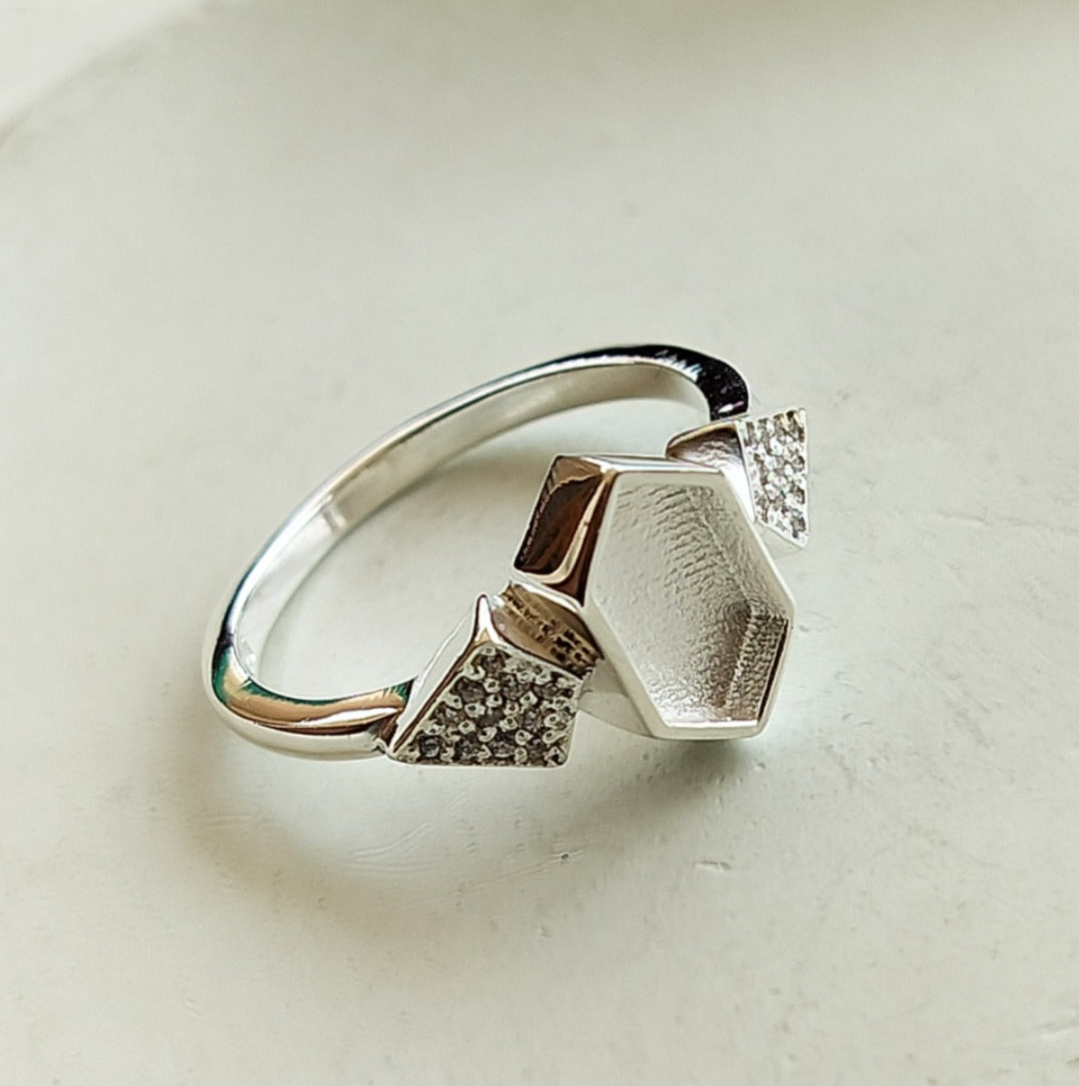 Keepsake Hexagon Cubic Zirconia Ring