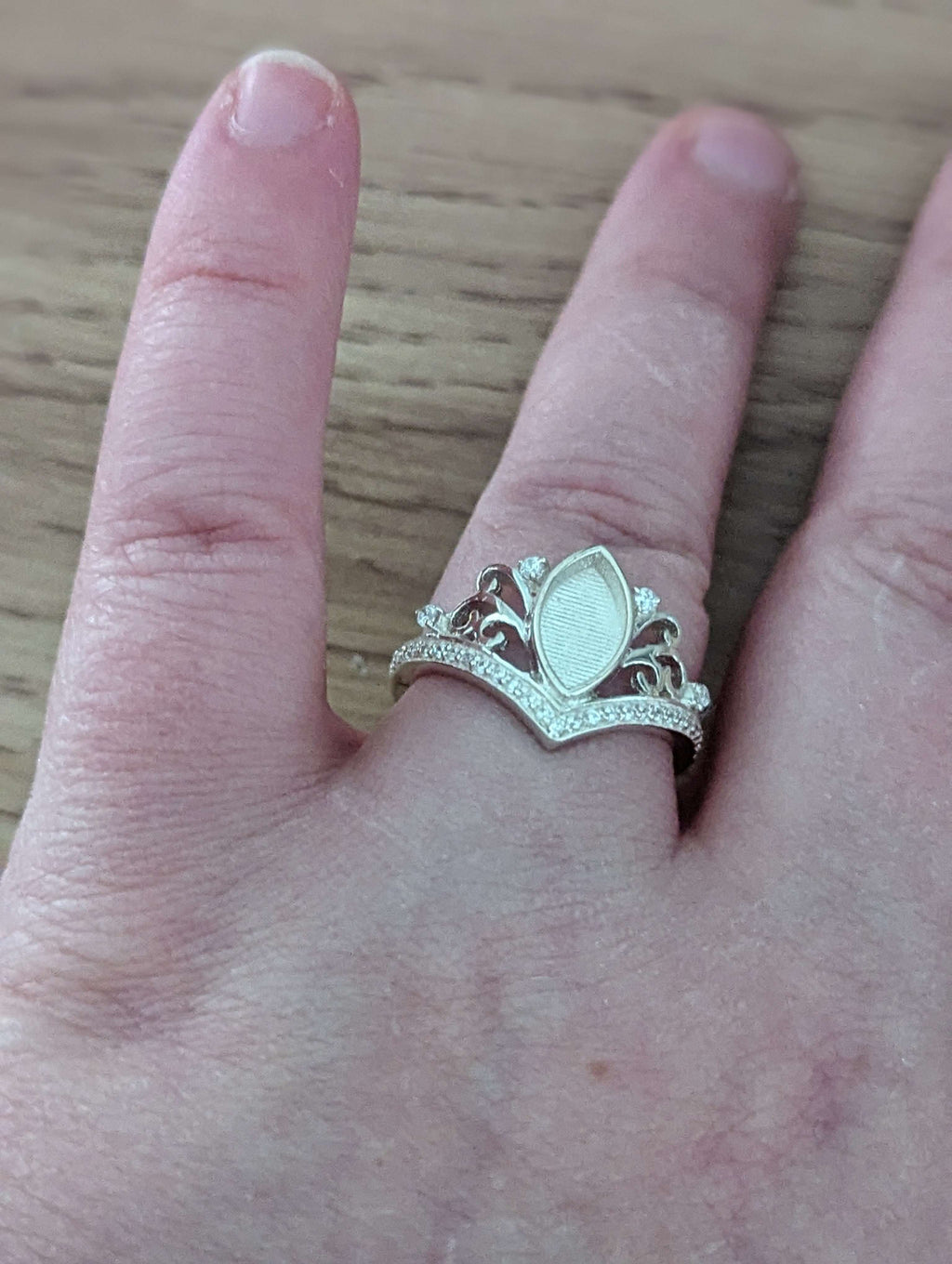 Artistic Princess Tiara Cubic Zirconia Ring