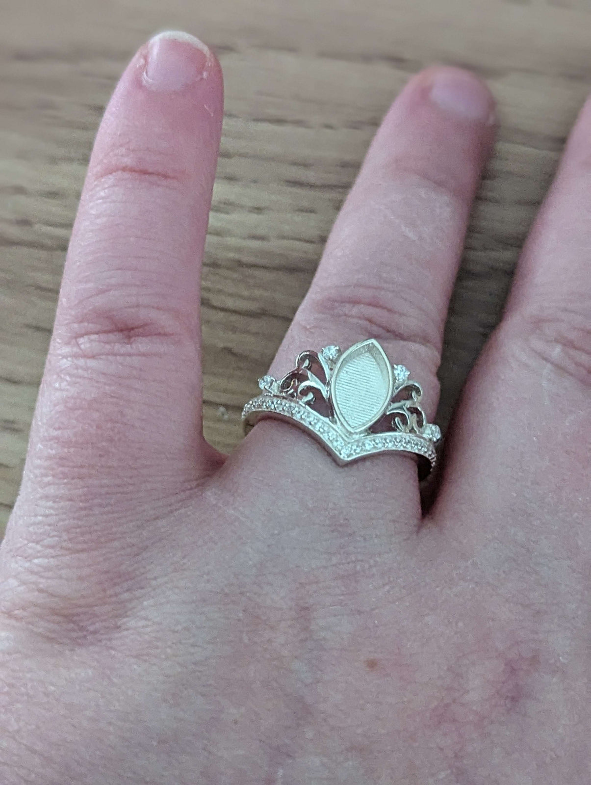 Artistic Princess Tiara Cubic Zirconia Ring