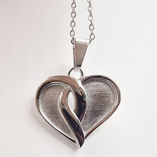 Stainless steel Keepsake Tangled Split Heart Pendant