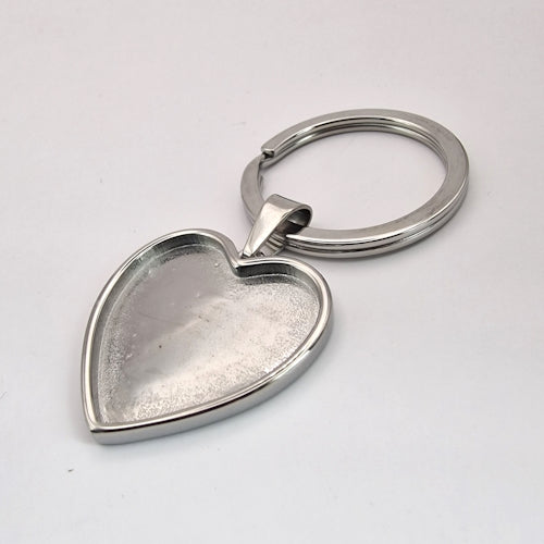 Stainless Steel Heart Keyring