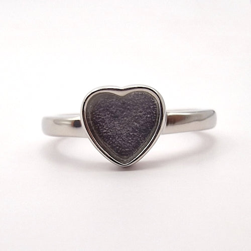 Stainless Steel Pure Dainty Heart Keepsake Ring