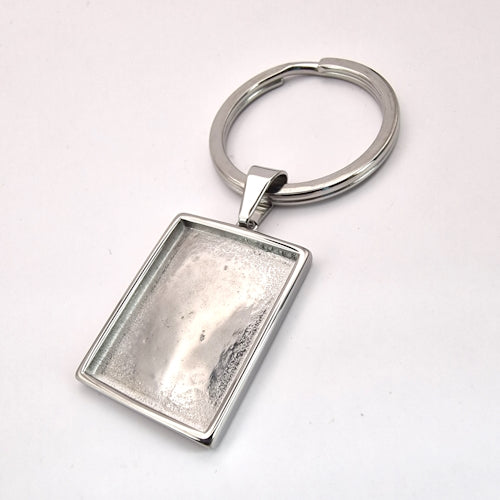 Stainless Steel Rectangular Keyring