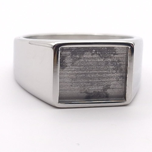 Stainless Steel Classic Rectangular Bar Signet Ring
