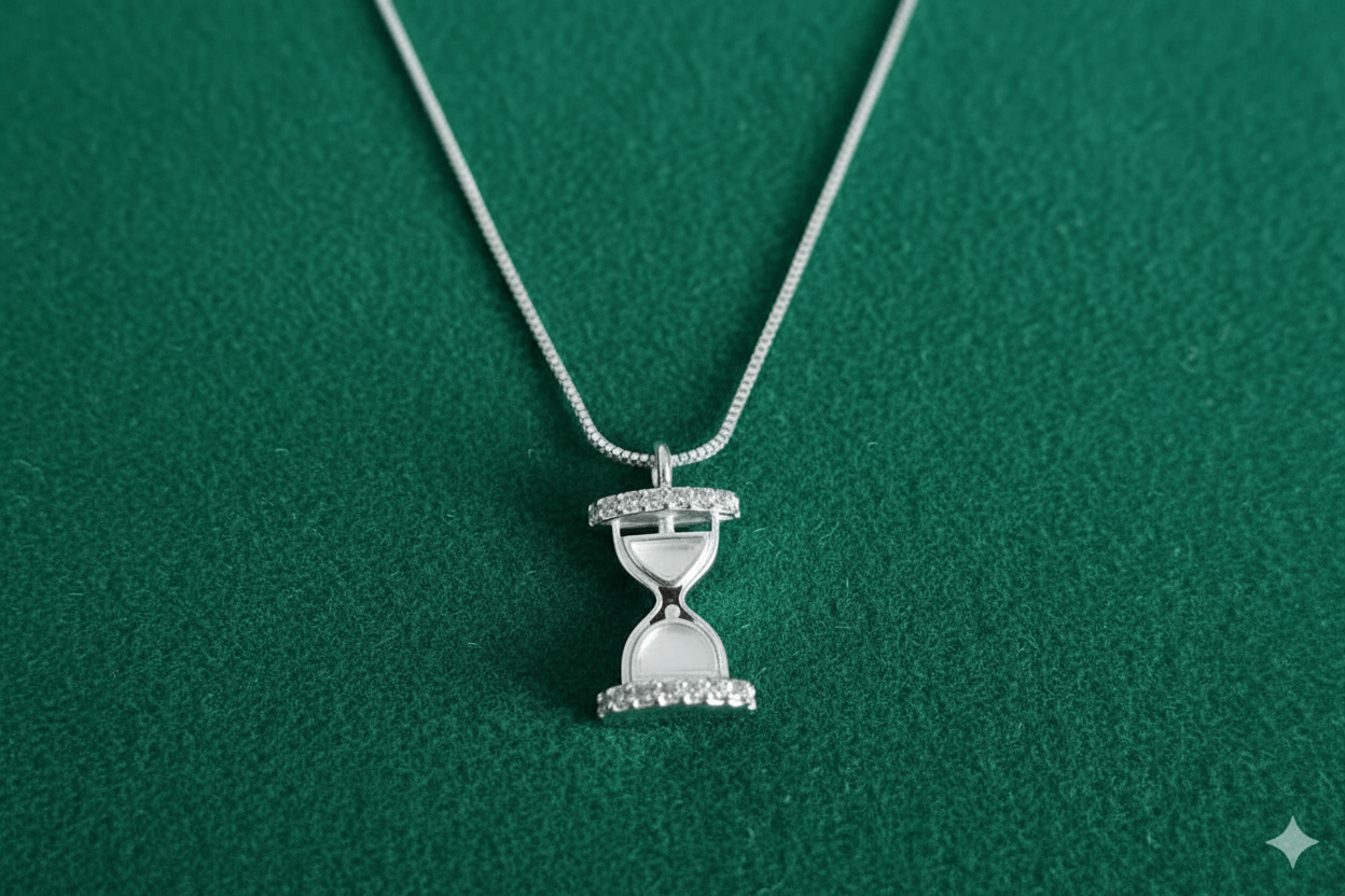 Hourglass Sparkle Cubic Zirconia Pendant