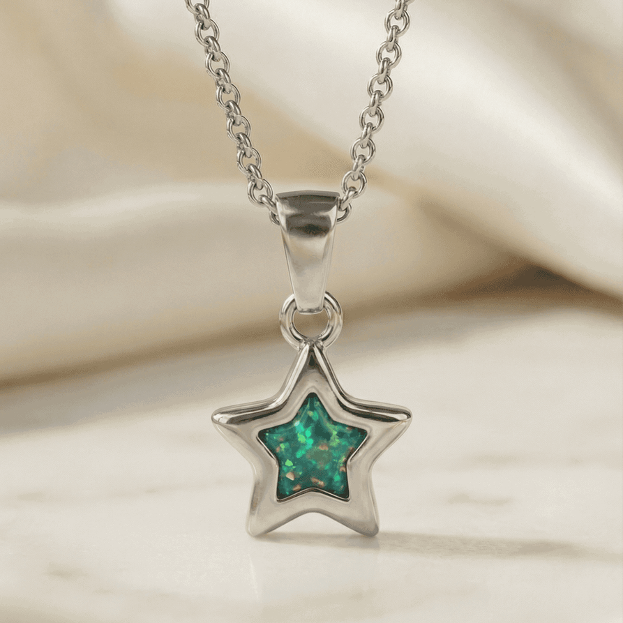 Stainless Steel Classic Star Keepsake Pendant