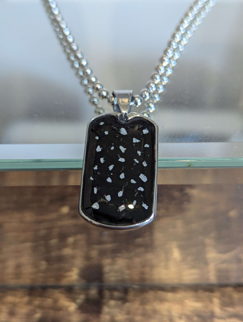 Stainless Steel Keepsake Rounded Dog Tag Pendant