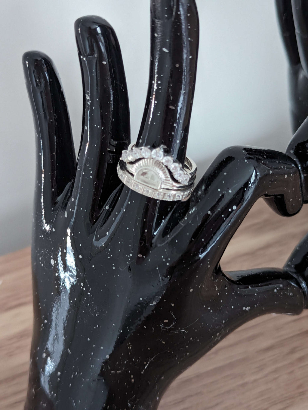 Semicircular Setting Sun Crown Ring Set