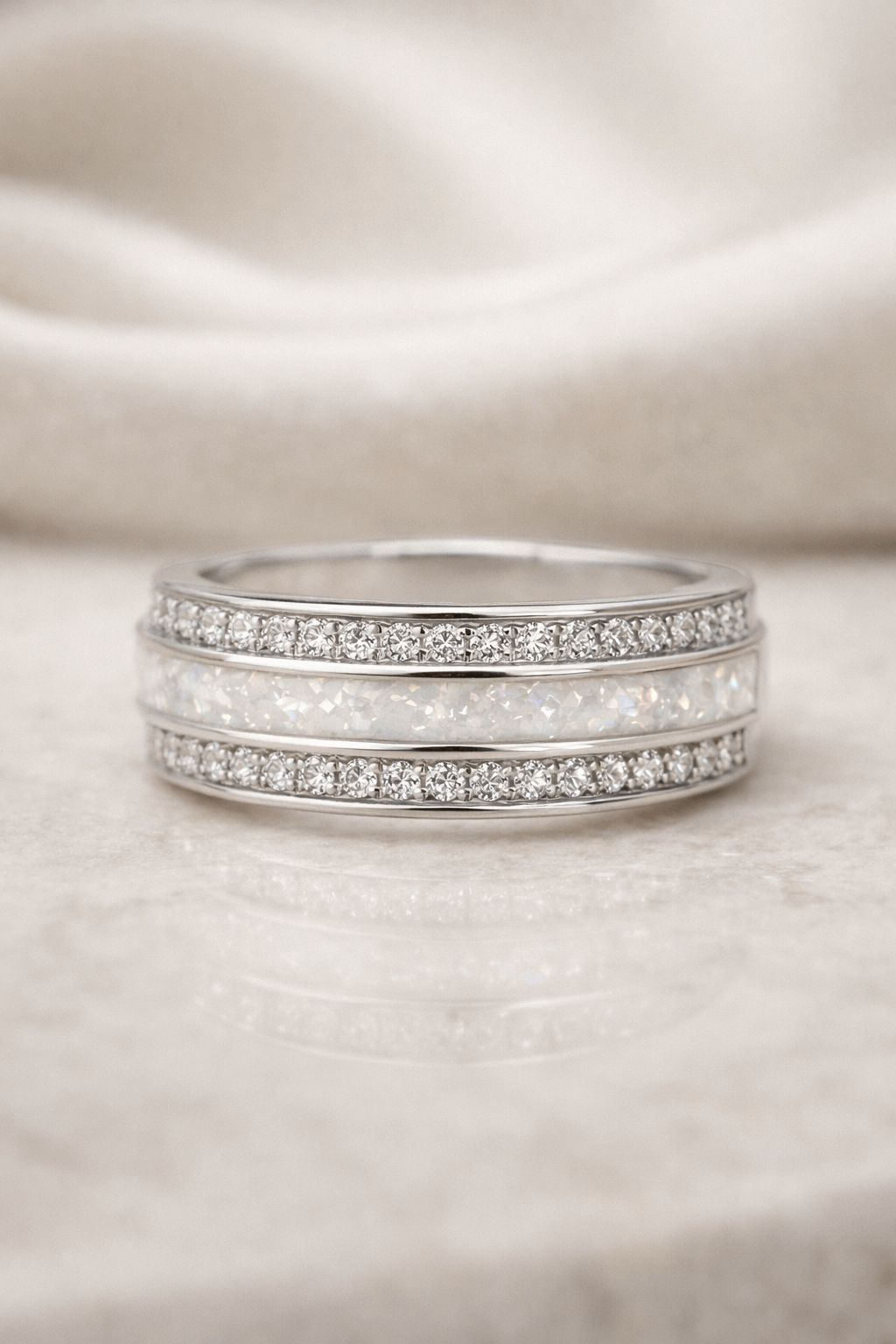 Keepsake Cubic Zirconia Channel Memorial Ring