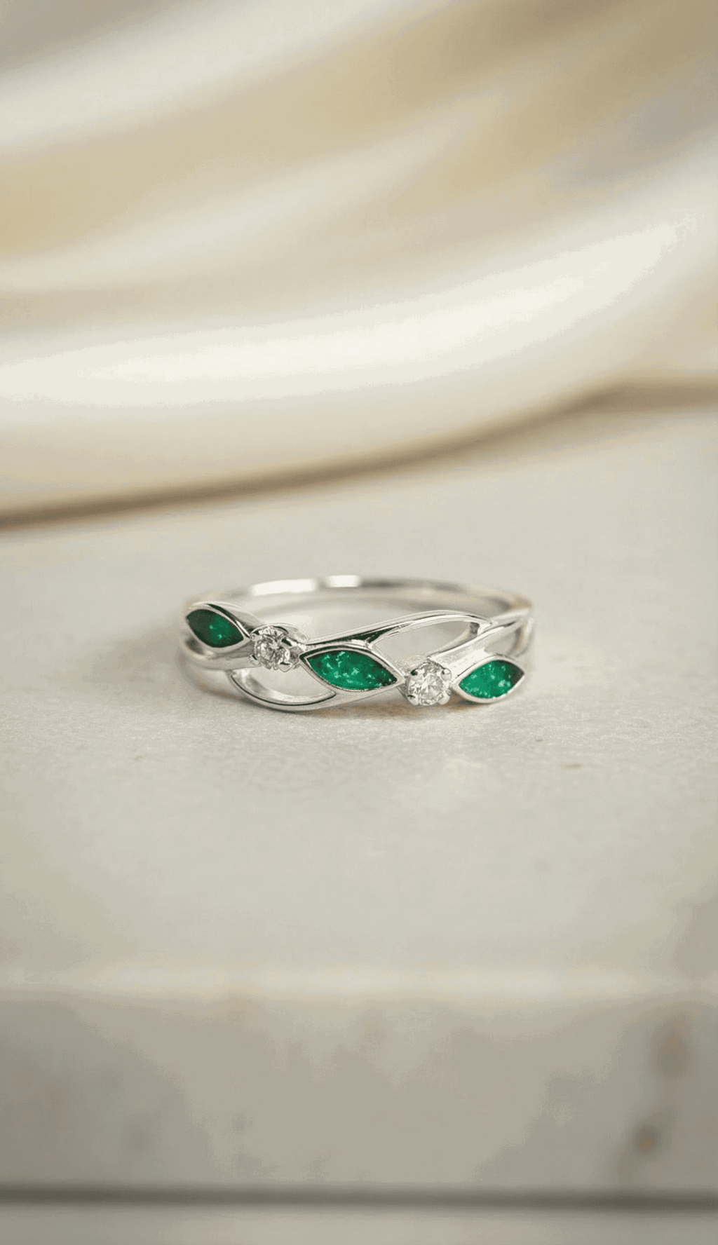 Marquise Twist Cubic Zirconia Ring