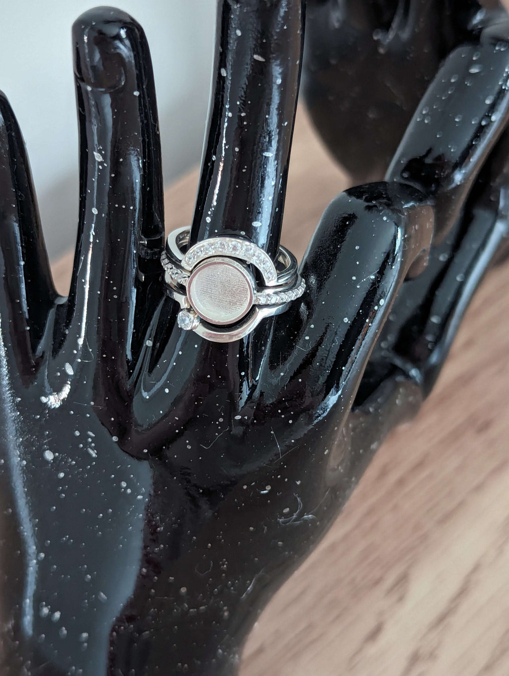Halo Circular Orbit Cubic Zirconia Ring Set