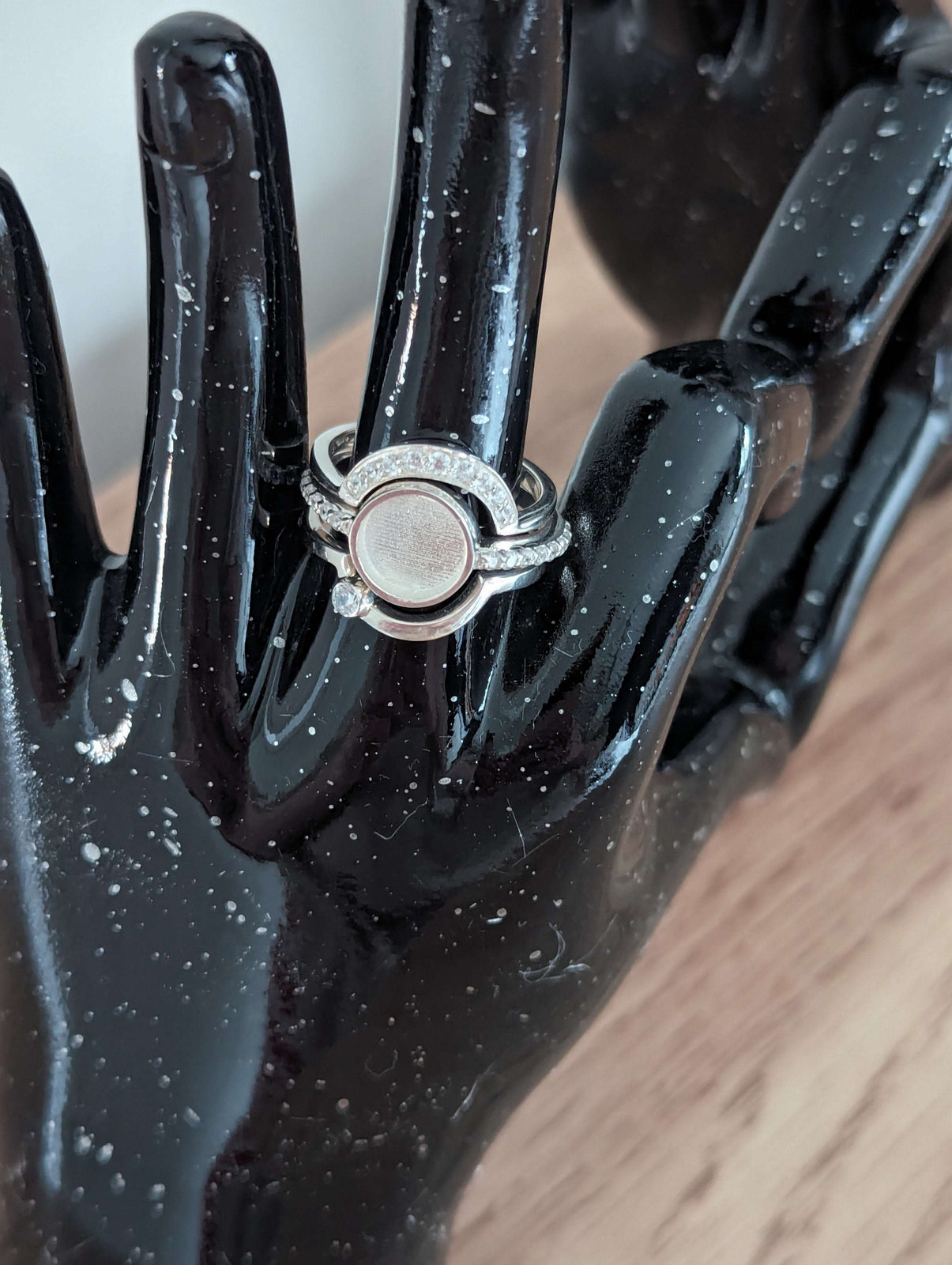 Halo Circular Orbit Cubic Zirconia Ring Set