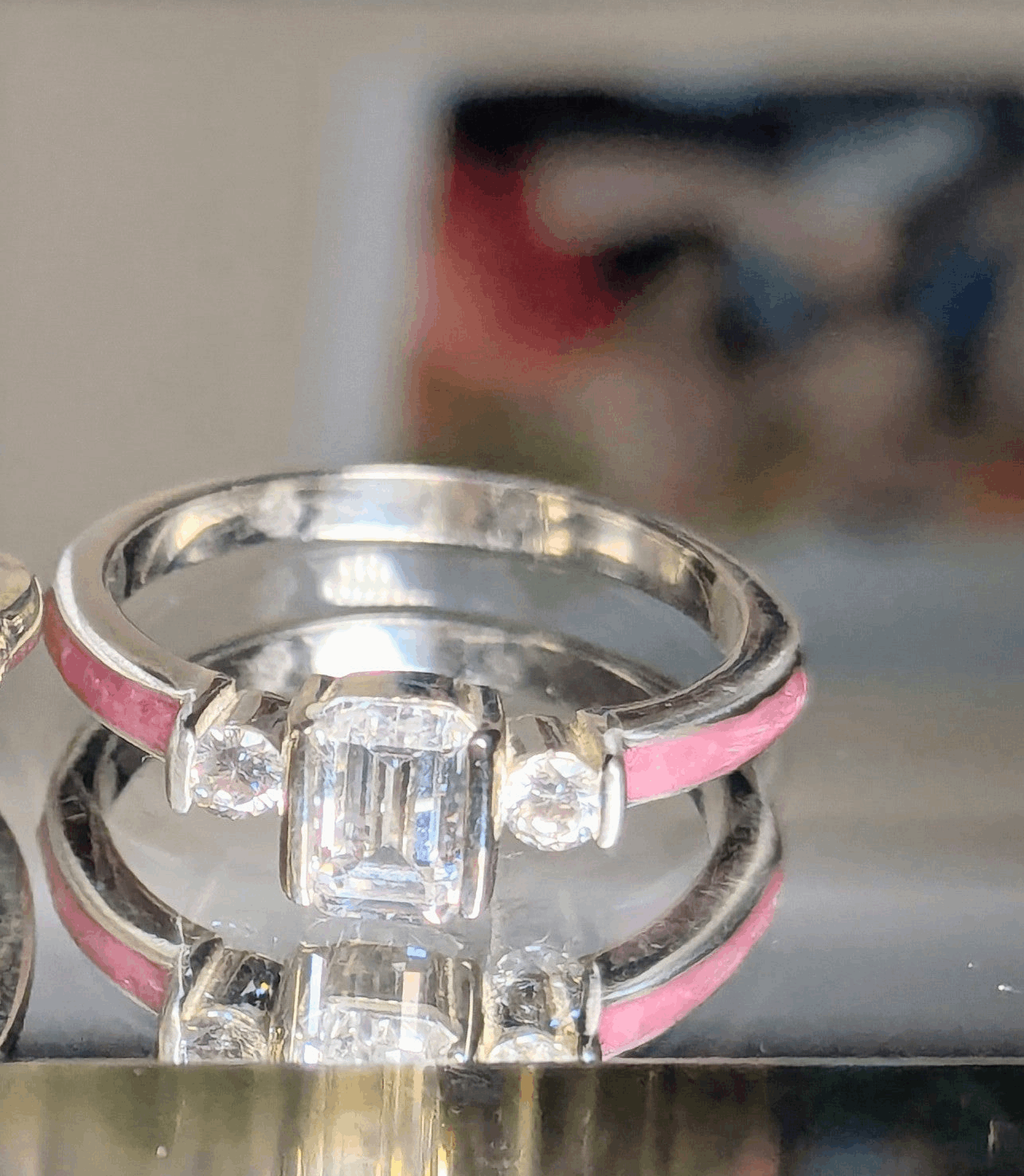 Keepsake Emerald Cubic Zirconia Accent Memorial Ring