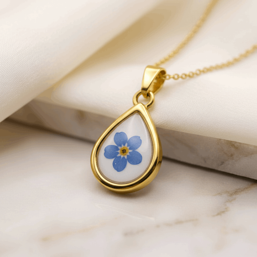 Stainless Steel Classic Droplet Keepsake Pendant