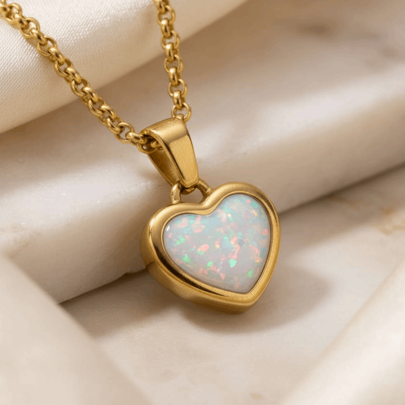 Yellow Gold PVD Stainless Steel Classic Heart Keepsake Pendant