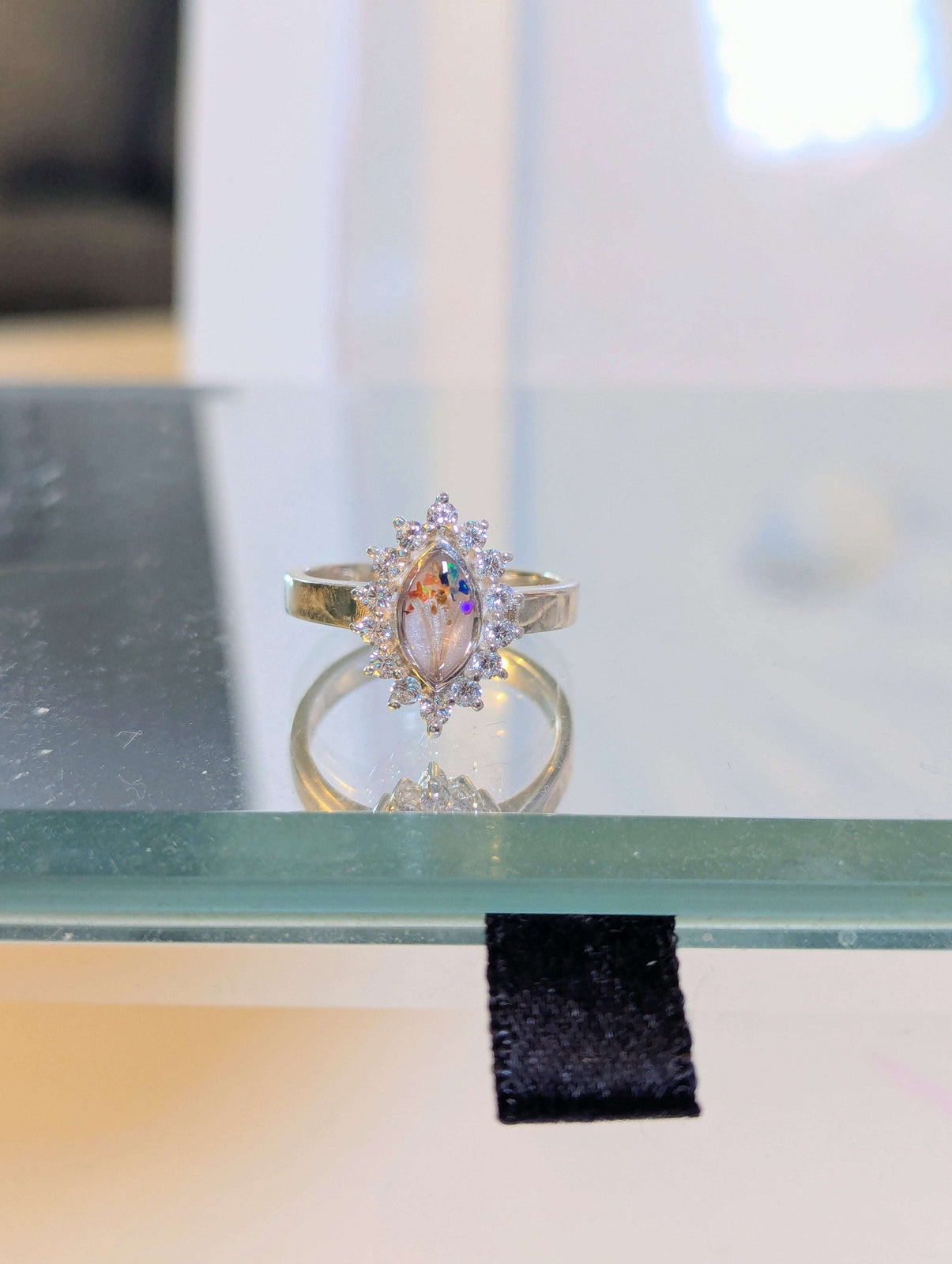 Classic Vintage Marquise Cubic Zirconia Halo Ring