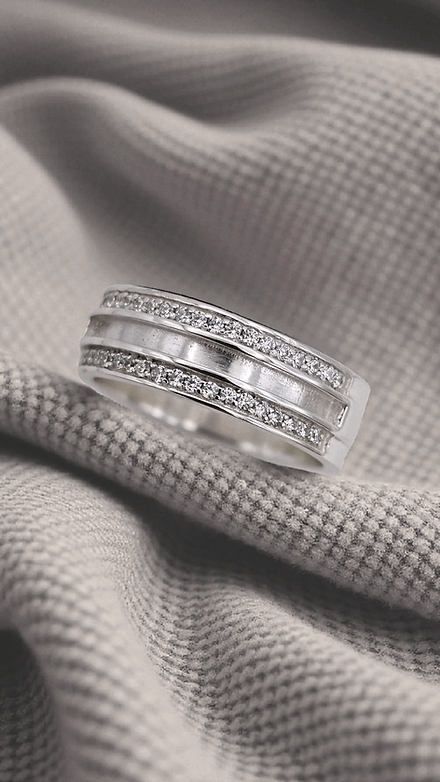 Keepsake Cubic Zirconia Channel Memorial Ring