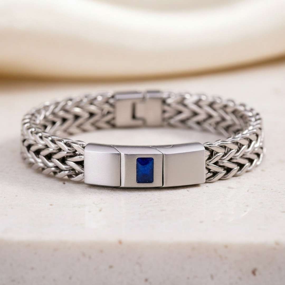 Stainless Steel Chainmail Window Keepsake Bracelet