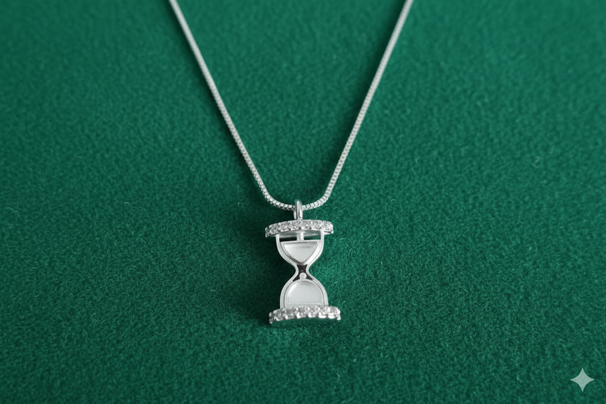 Hourglass Sparkle Cubic Zirconia Pendant