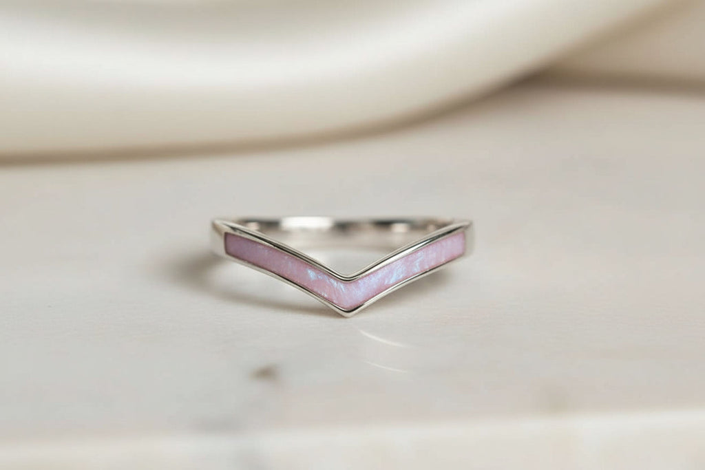 Keepsake V-Shaped Wishbone Memorial Ring