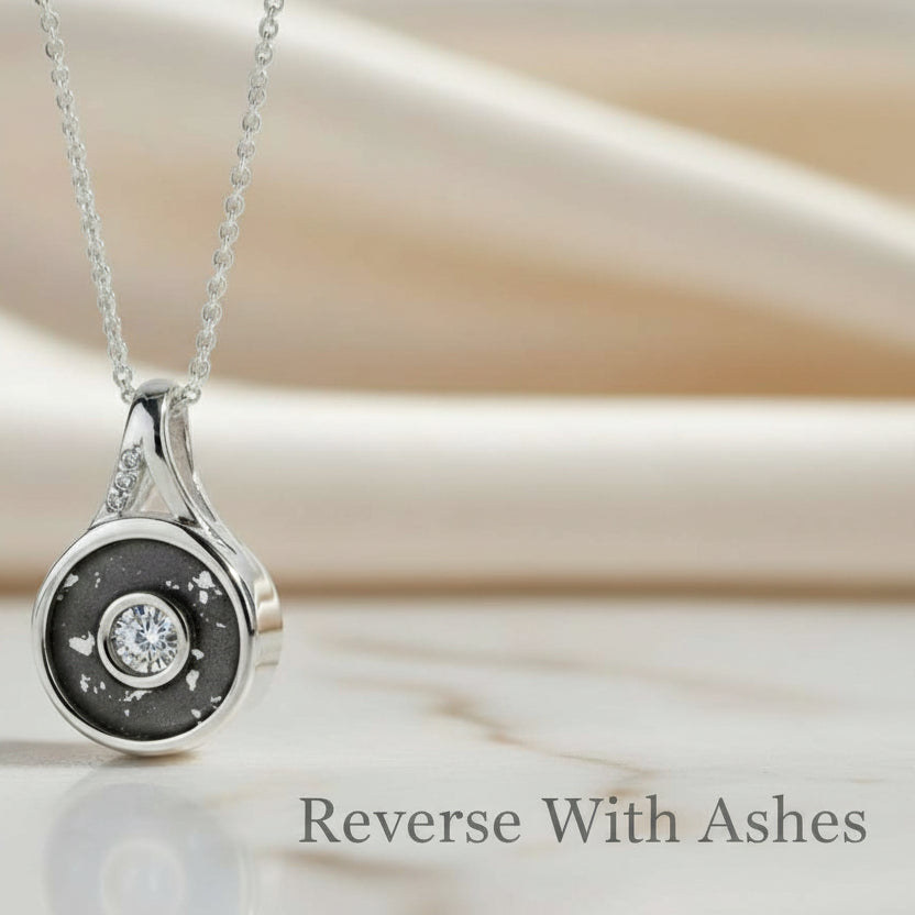 Secret Sentiments Round Cubic Zirconia Keepsake Pendant