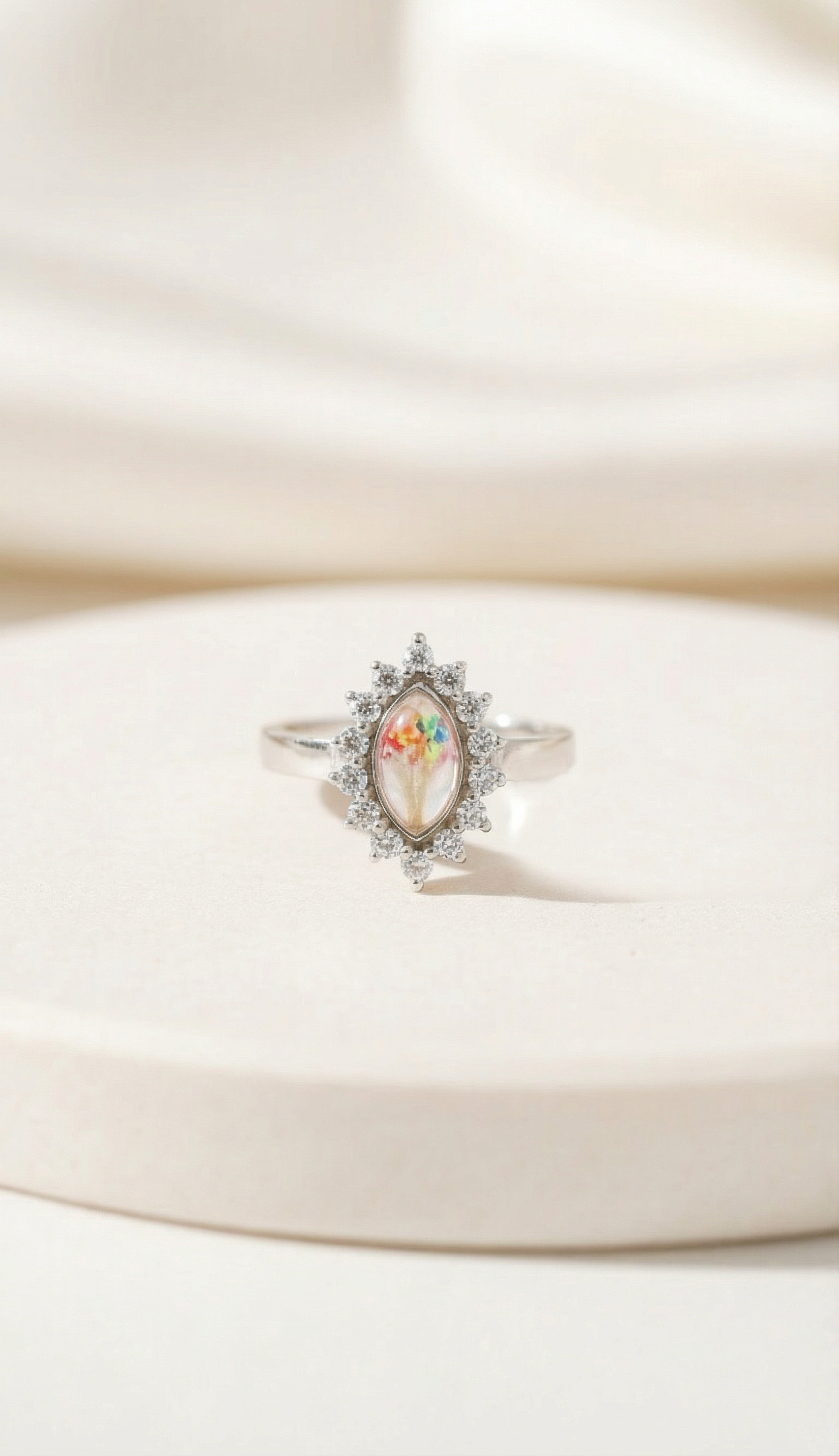 Classic Vintage Marquise Cubic Zirconia Halo Ring
