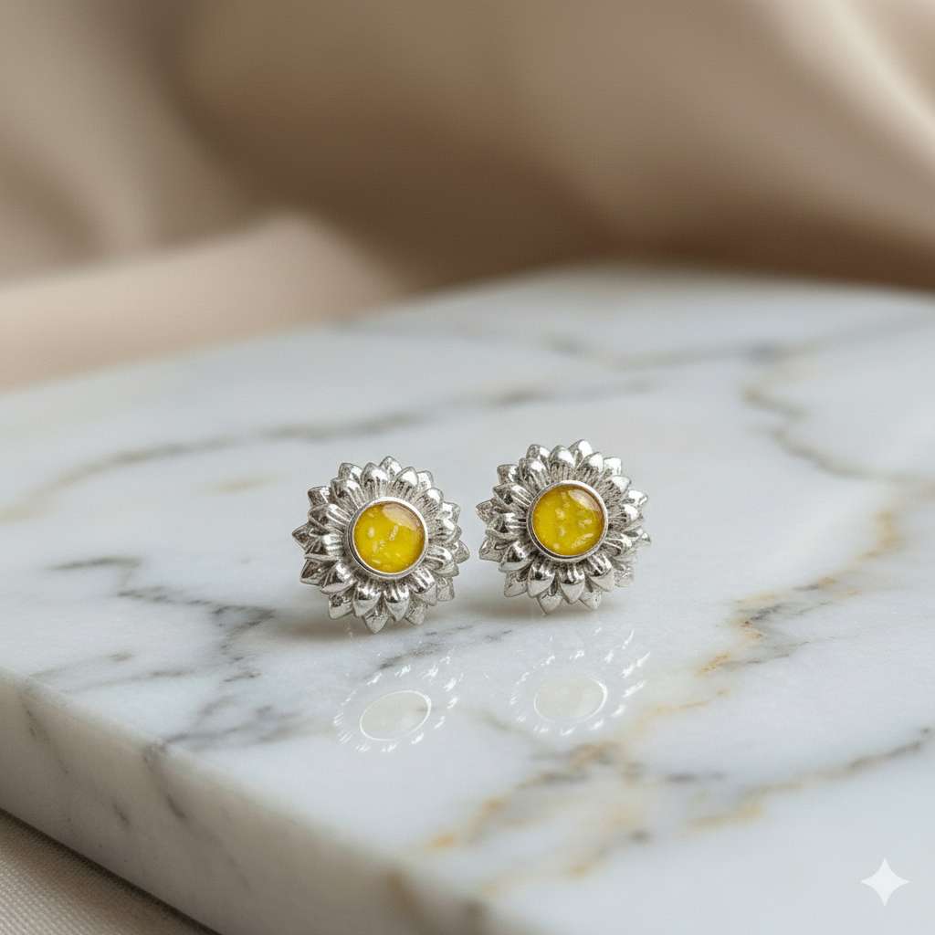 Sunflower Keepsake Stud Earrings