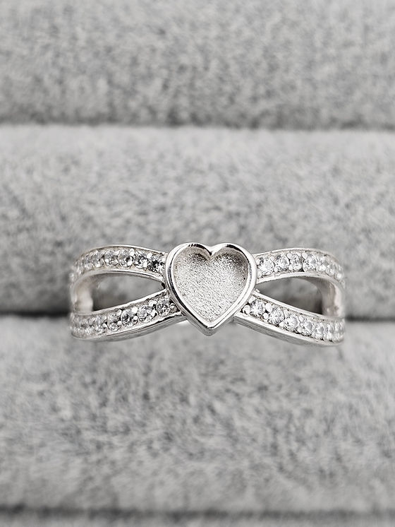 Keepsake Heart Infinity Cubic Zirconia Band Ring