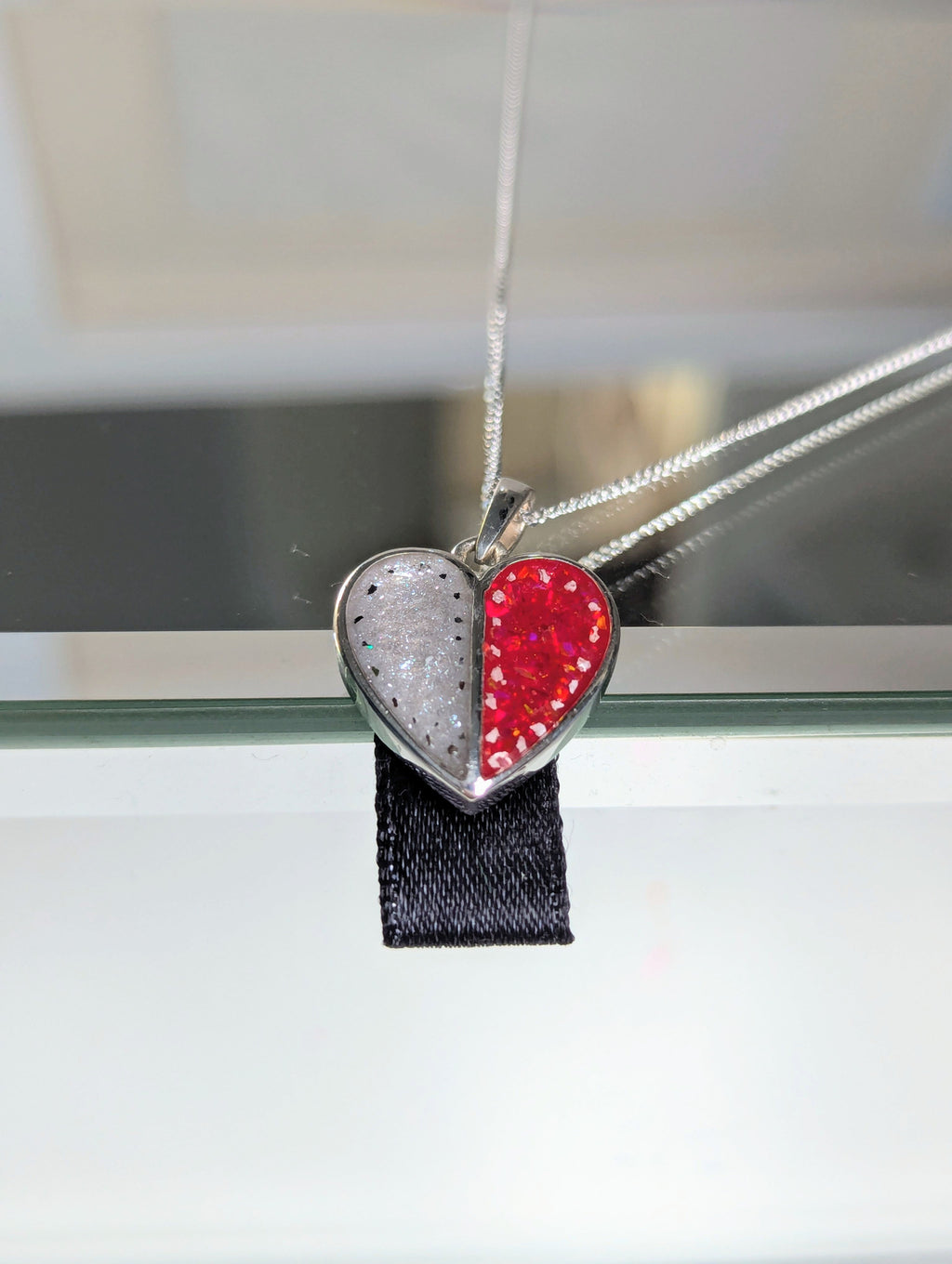 Split Heart Keepsake Memorial Pendant