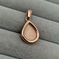 Rose Gold PVD Stainless Steel Classic Droplet Keepsake Pendant
