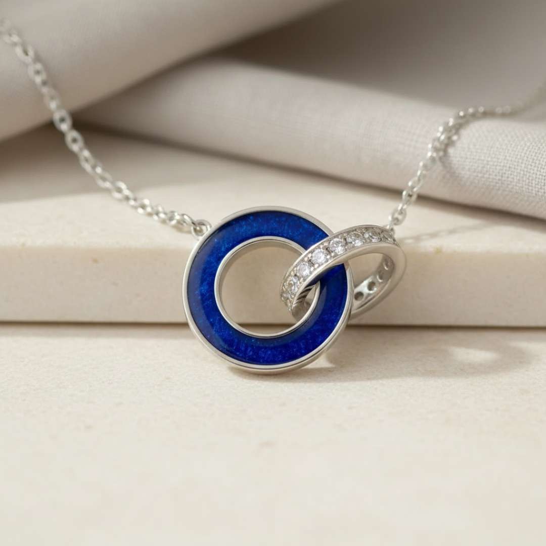Eternal Loop Cubic Zirconia Linked Halo Pendant