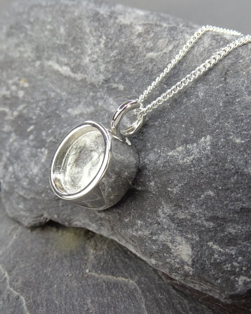 Self-fill Oval Keepsake Pendant