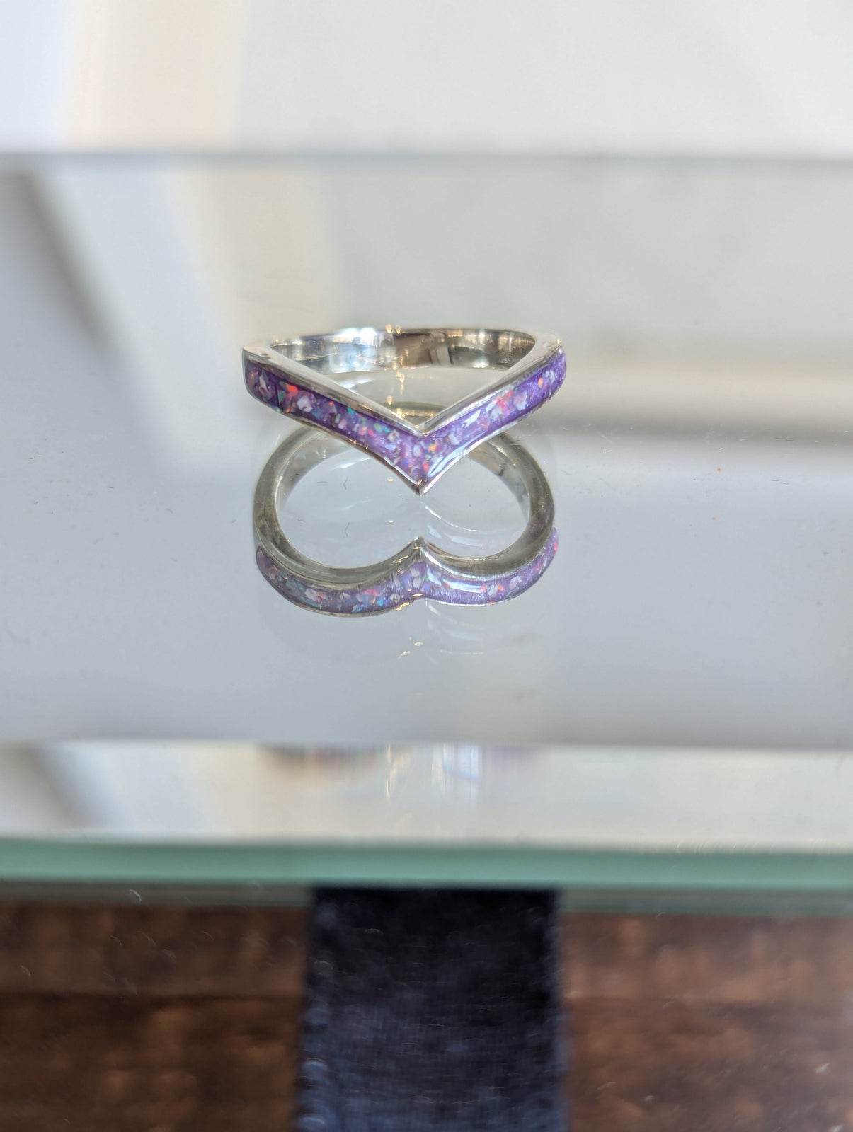 Keepsake V-Shaped Wishbone Memorial Ring