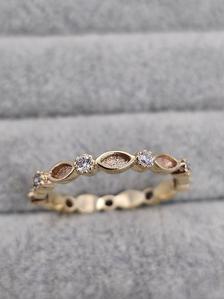Custom for Diane - 9k solid yellow gold sparkle full marquise ring