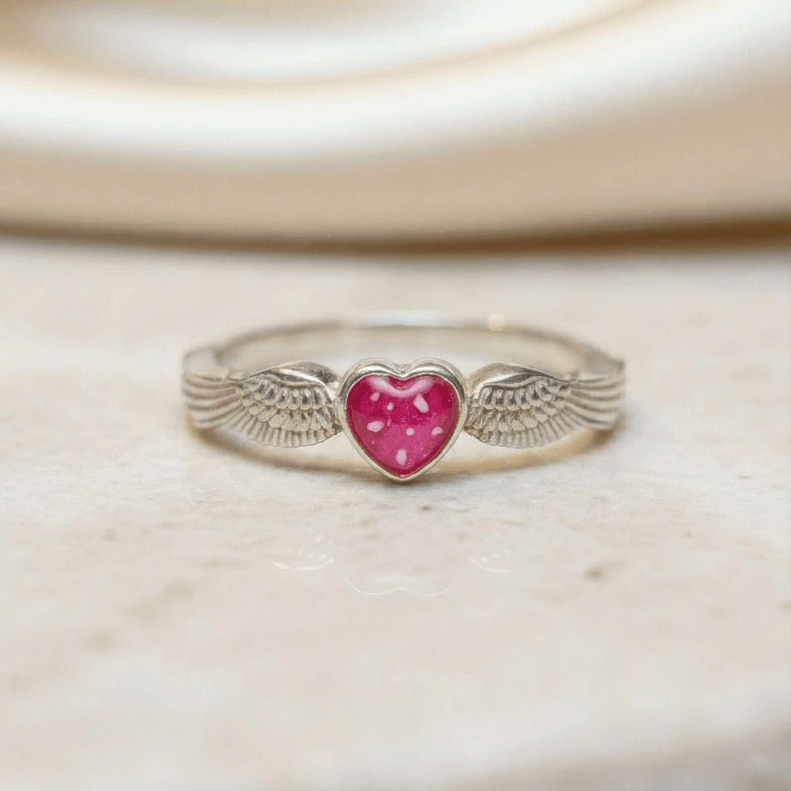 Winged Heart Keepsake Ring