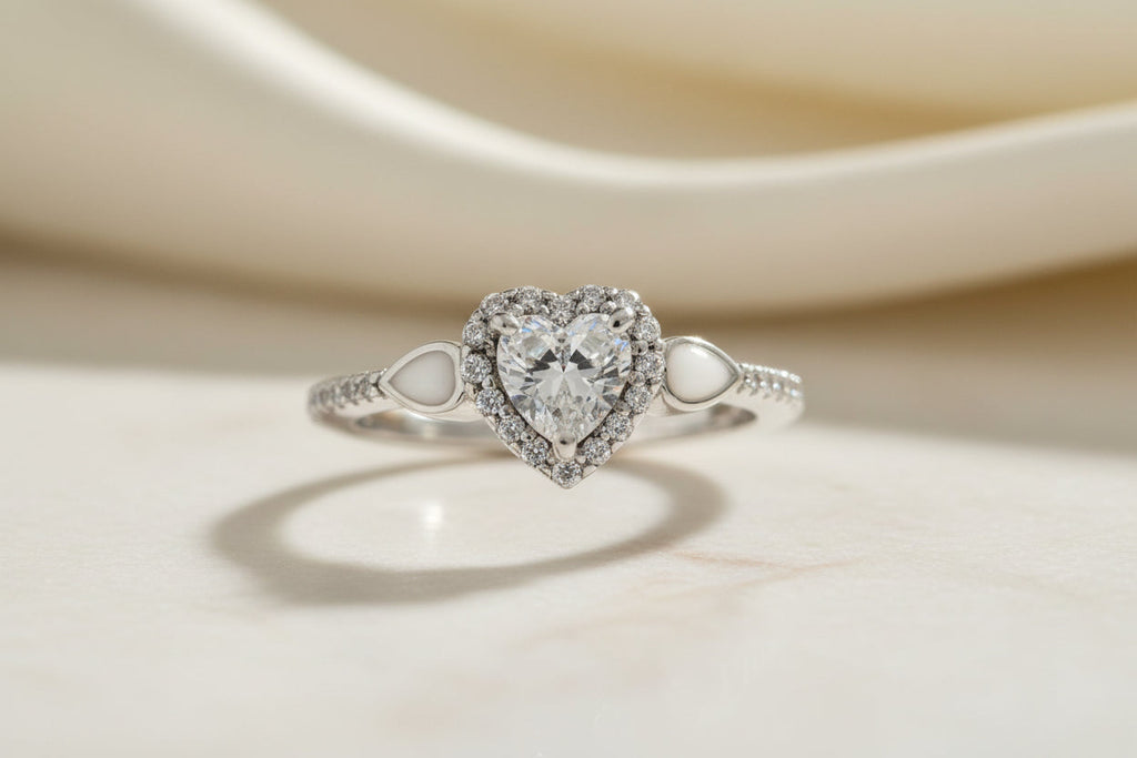 Heart Solitaire Cubic Zirconia Ring