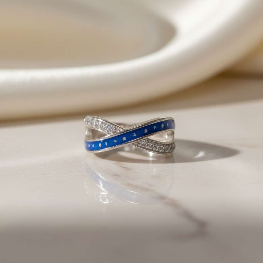 Keepsake Infinity Crossover Cubic Zirconia Memorial Ring