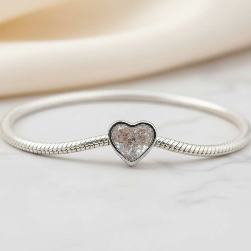 Stainless Steel Heart Keepsake Charm