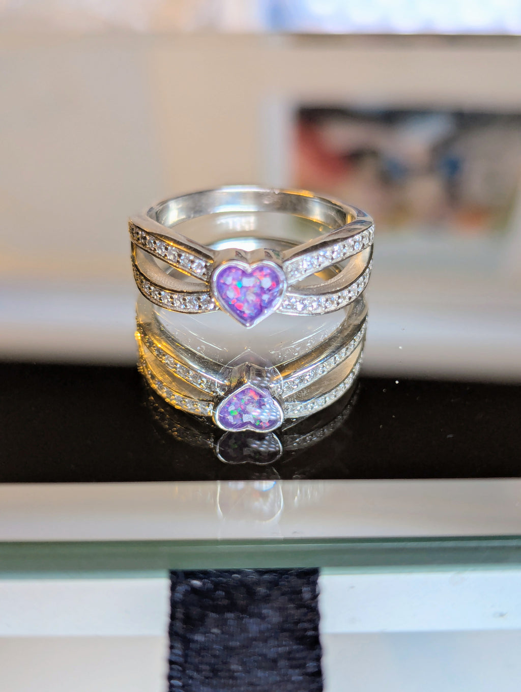 Keepsake Heart Infinity Cubic Zirconia Band Ring
