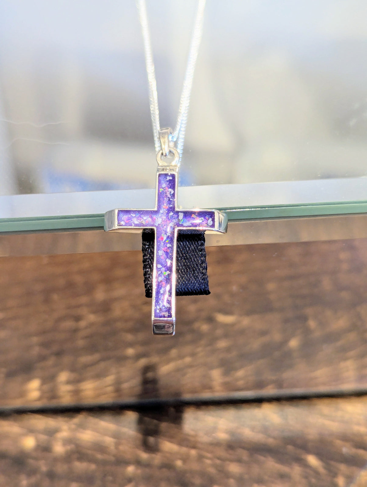 Large Religious Cross Keepsake Pendant