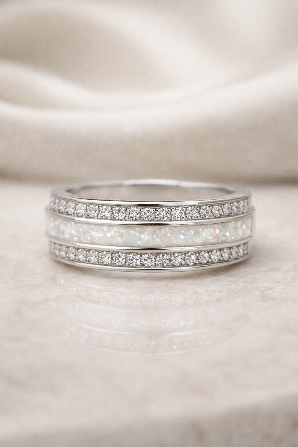 Keepsake Cubic Zirconia Channel Memorial Ring