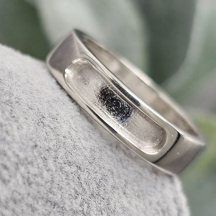 Rectangular Bands Bold Rectangular Inlay Band | Handmade Resin Jewellery UK | Precious ...