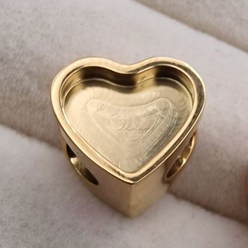 Gold Stainless Steel PVD Coated Heart Charm