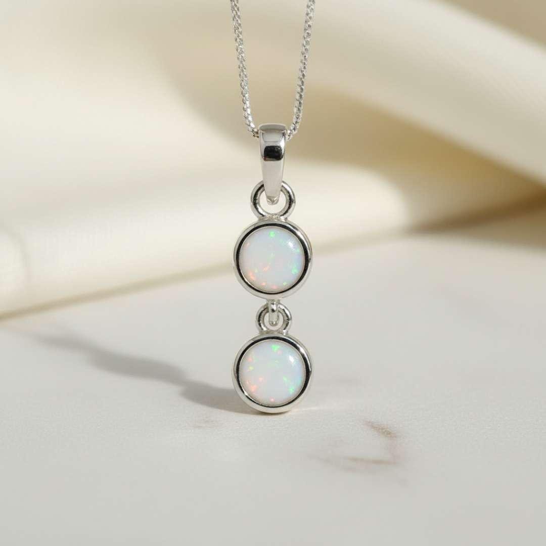 Dangling Double Round Keepsake Pendant