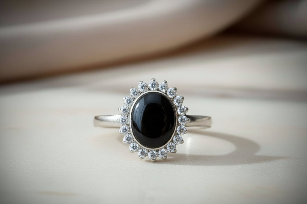 Oval Halo Sparkle Cubic Zirconia Keepsake Ring