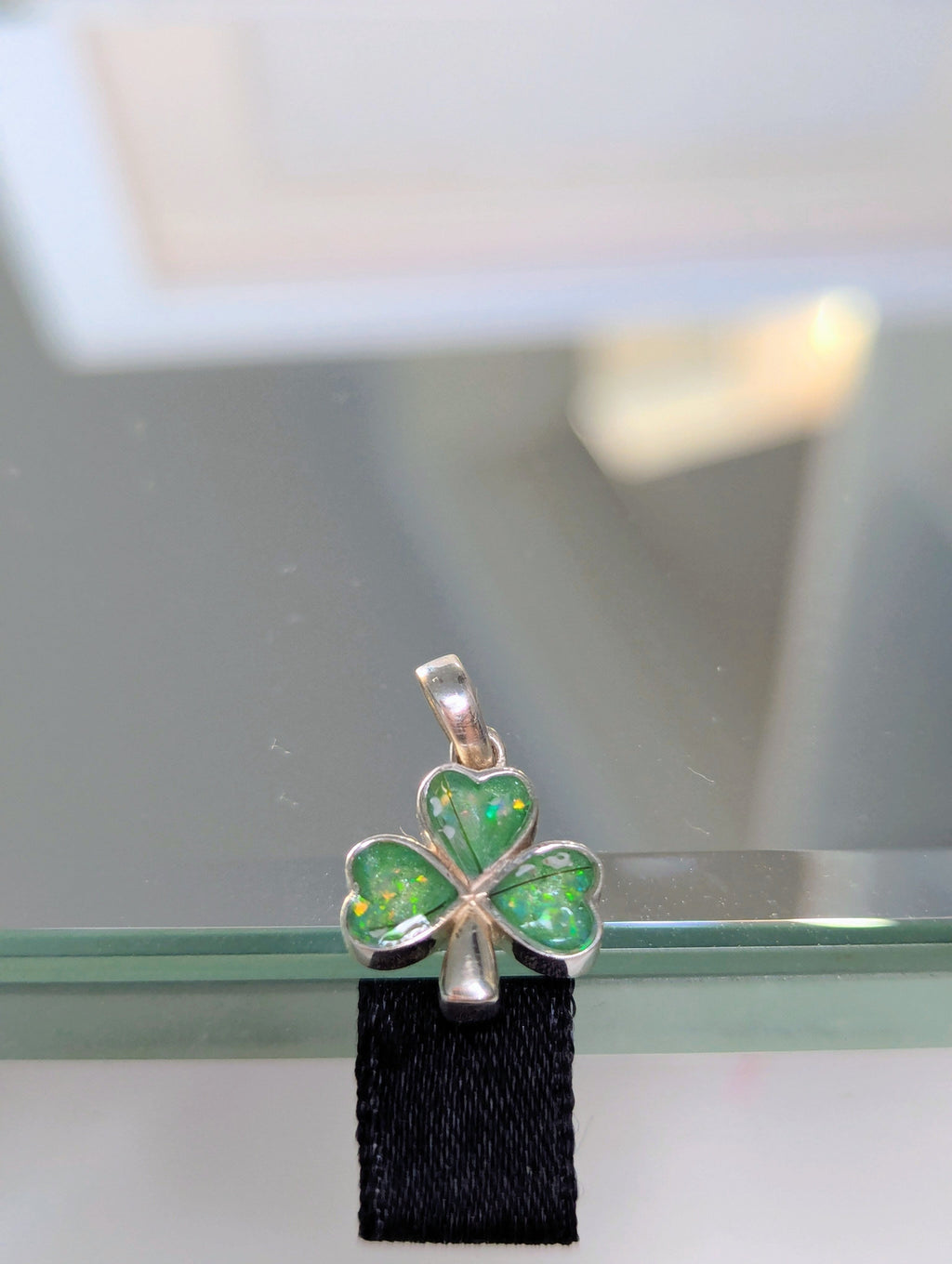 Shamrock Clover Keepsake Pendant