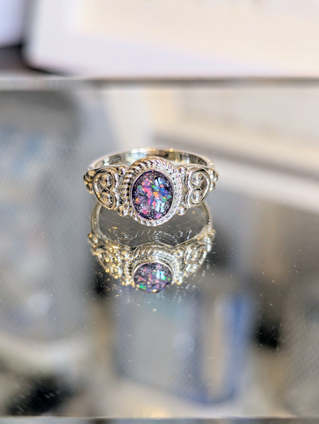 Keepsake Art Deco Oval Ring