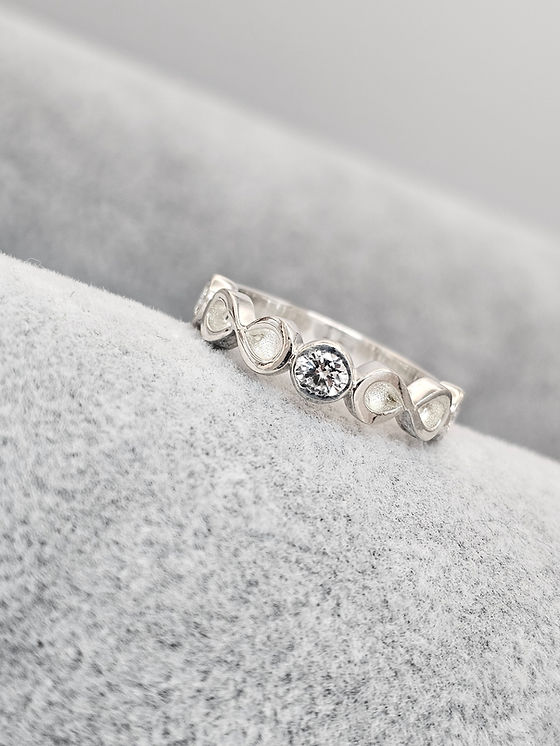 Keepsake Cubic Zirconia Accent Infinity Memorial Ring