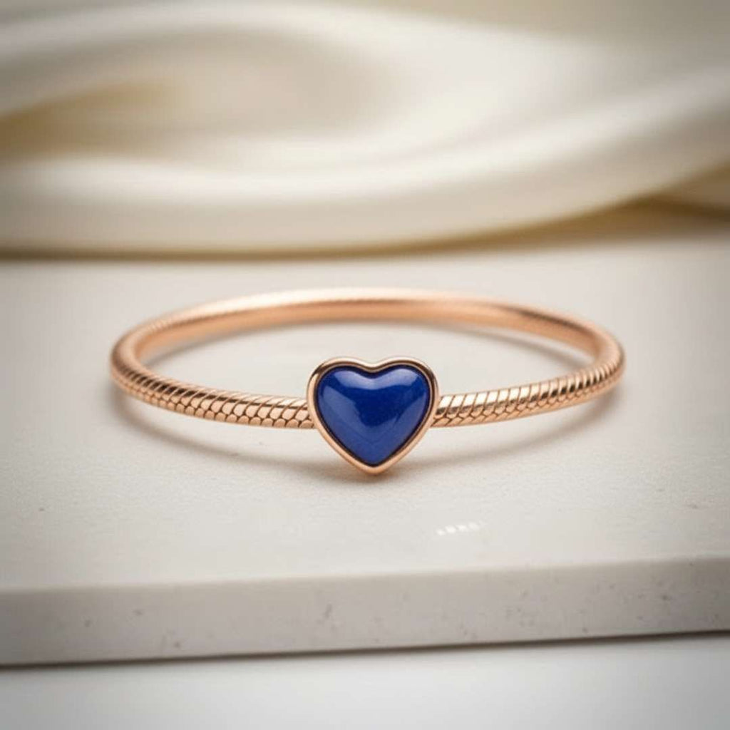 Stainless Steel Rose Gold PVD plated Heart Slider Charm