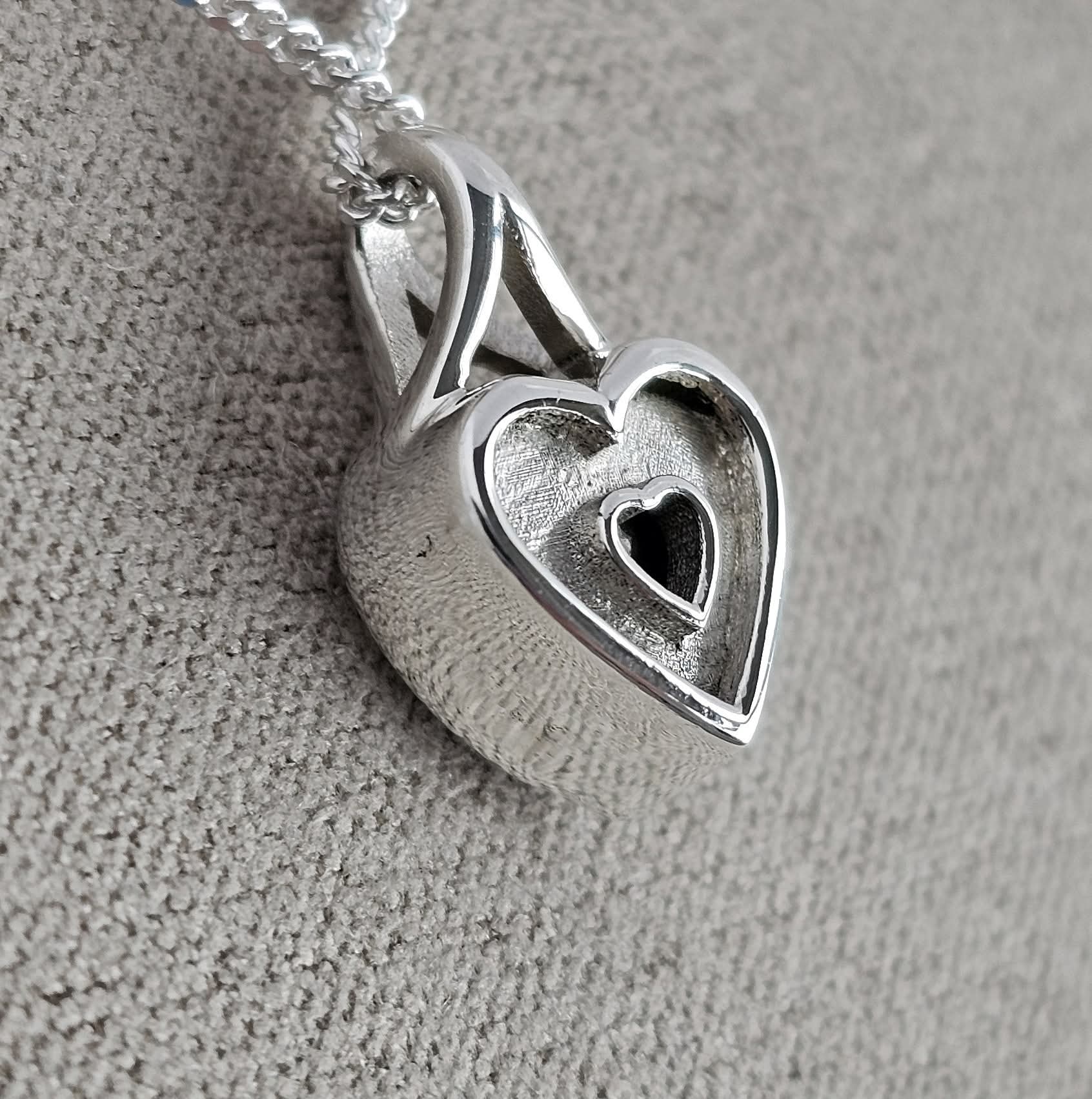 Secret Sentiments Heart Cubic Zirconia Keepsake Pendant